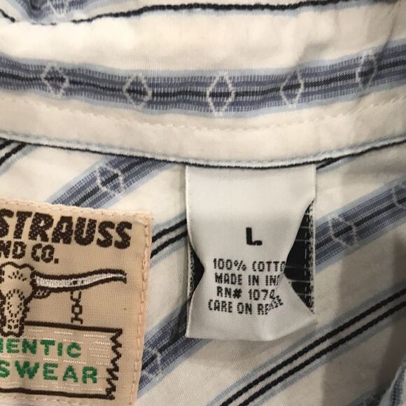 Levi Strauss and Co. Men's Casual Button-down Shirt, Large, Multi-colored - Picture 6 of 7